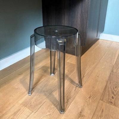 Ghost Style Smoke Grey Low Stool - 46.5cm