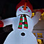 GIANT: 20ft (6m) Outdoor Inflatable Lit Christmas Snowman with Raised Arm & 28 LEDs