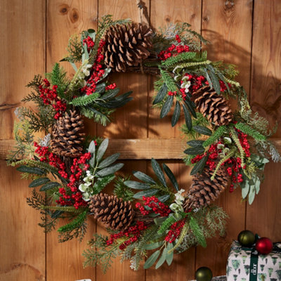 Giant Berry Bushel Spring Summer All Year Front Door Decoration Wreath 50cm - 3