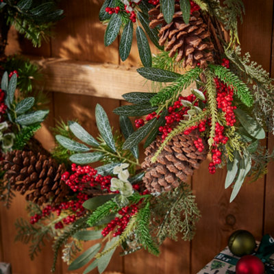 Giant Berry Bushel Spring Summer All Year Front Door Decoration Wreath 50cm - 5