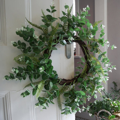 Giant Botanical Xmas Decoration Christmas Door Wreath 62cm