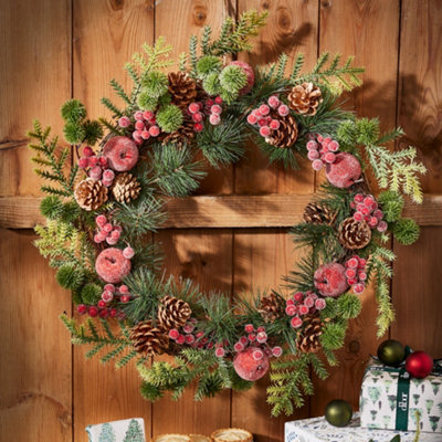 Giant Country Hedgerow Spring Summer All Year Front Door Decoration Wreath 50cm - 3
