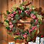 Giant Country Hedgerow Spring Summer All Year Front Door Decoration Wreath 50cm