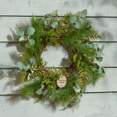 Giant Eucalyptus Hedgerow Xmas Decoration Christmas Door Wreath 50cm