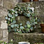 Giant Eucalyptus Sparkle Spring Summer All Year Front Door Decoration Wreath 55cm