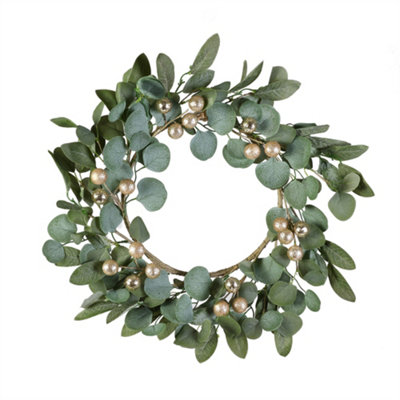 Giant Eucalyptus Sparkle Xmas Decoration Christmas Door Wreath 55cm