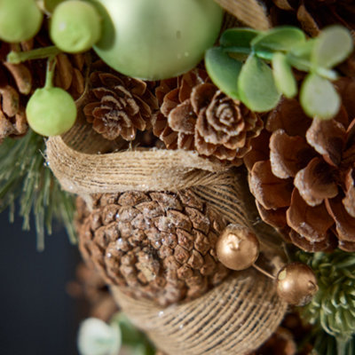 Giant Festive Foliage Xmas Decoration Christmas Door Wreath 50cm - 4