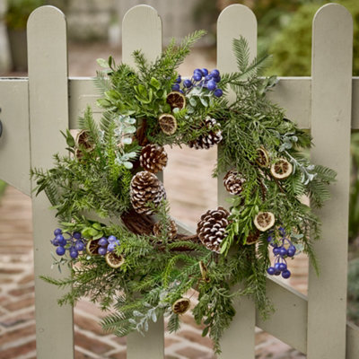 Giant Fruits of the Forest Xmas Decoration Front Door Wreath Wreath Christmas Wreath 53cm