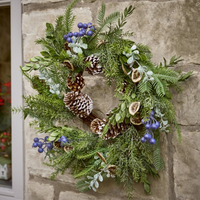 Giant Fruits of the Forest Xmas Decoration Front Door Wreath Wreath Christmas Wreath 53cm - 4