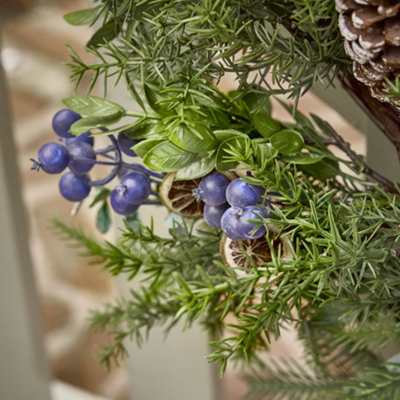 Giant Fruits of the Forest Xmas Decoration Front Door Wreath Wreath Christmas Wreath 53cm - 5