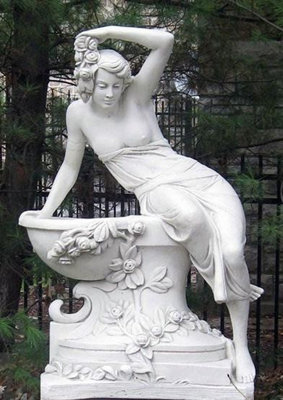 Giant Greek Bathing Lady With Flowers