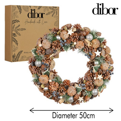 Giant Ivy Xmas Decoration Christmas Door Wreath 50cm - 5