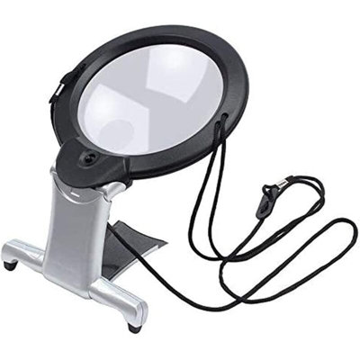 Giant Magnifying Glass with LED Lamp Hands Free Reading Magnifier for ...