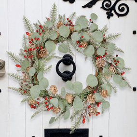 Giant Mountain Spruce Spring Summer All Year Front Door Decoration Easter Wreath 61cm