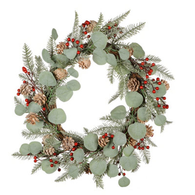 Giant Mountain Spruce Spring Summer All Year Front Door Decoration Wreath 61cm