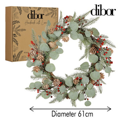 Giant Mountain Spruce Spring Summer All Year Front Door Decoration Wreath 61cm - 5