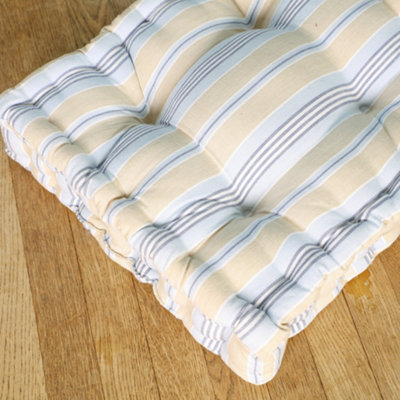 Giant Oxford Blue Striped Indoor Dining Chair Seat Pad Cushions - 3