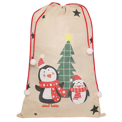 Giant Penguins Children's Christmas Gift Sack 90cm x 62cm