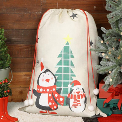 Giant Penguins Children's Christmas Gift Sack 90cm x 62cm - 3