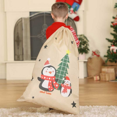 Giant Penguins Children's Christmas Gift Sack 90cm x 62cm - 4