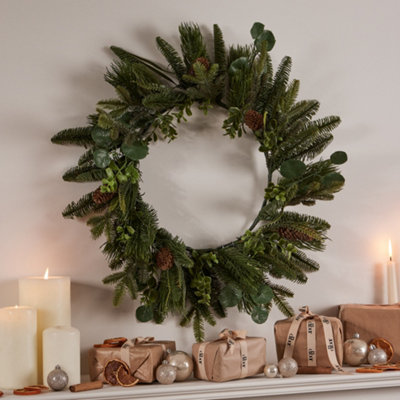 Giant Pinecone Spring Summer All Year Front Door Decoration Wreath 60cm - 3