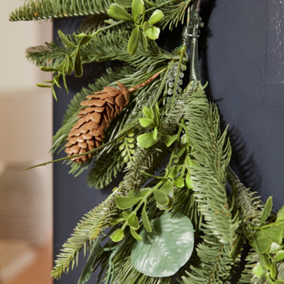 Giant Pinecone Spring Summer All Year Front Door Decoration Wreath 60cm - 4