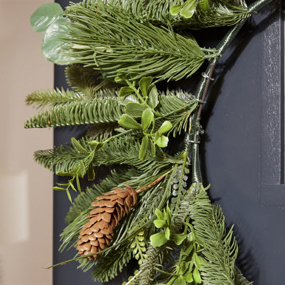 Giant Pinecone Spring Summer All Year Front Door Decoration Wreath 60cm - 5