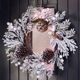 Giant Snowdrift Spring Summer All Year Front Door Decoration Wreath 50cm