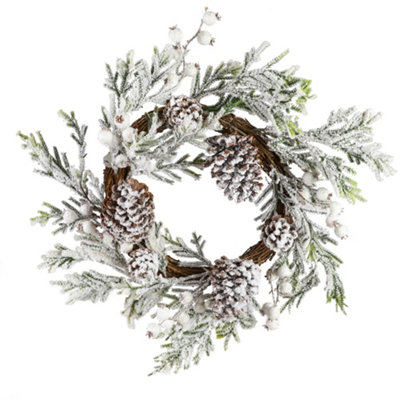 Giant Snowdrift Xmas Decoration Christmas Door Wreath 50cm