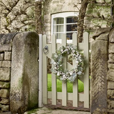 Giant Snowy Meadow Spring Summer All Year Front Door Decoration Wreath 50cm (DB83) - 5