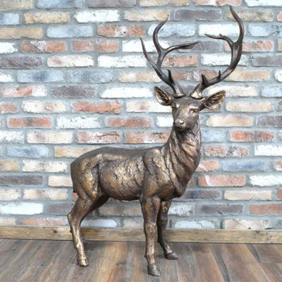 Giant Standing Stag Decoration Garden Ornament Outdoor Décor Garden Statue
