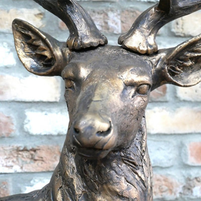 Giant Standing Stag Decoration Garden Ornament Outdoor Décor Garden Statue
