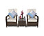 Giardino Arizona 2 Seat Garden Lounge Chair Set - Brown