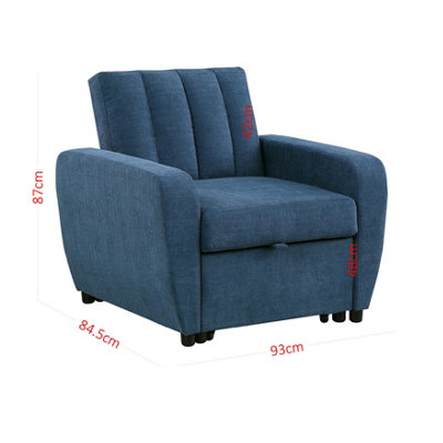 Fabric chair bed hot sale