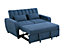 Gibson Modern and Versatile Fabric 2 Seater, Double, Guest Sofa Bed, Blue