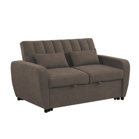 Gibson Modern and Versatile Fabric 2 Seater, Double, Guest Sofa Bed, Brown