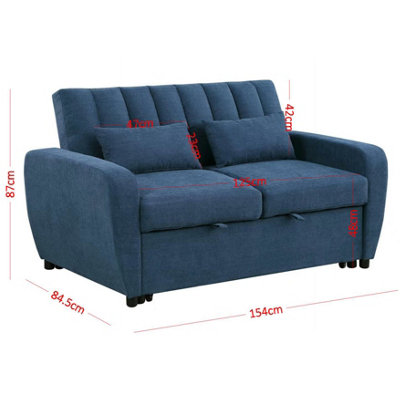 Gibson Modern and Versatile Fabric 2 Seater Double Guest Sofa Bed Brown