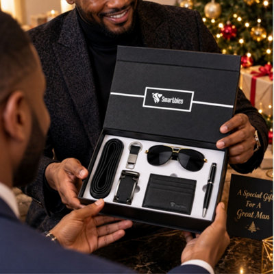 Gift for Men, 5-in-1 Men's Luxury Gift Set For Men Genuine Leather Belt Christmas