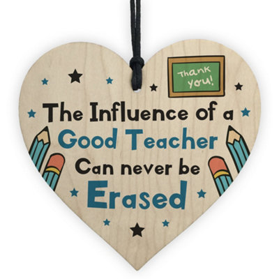 Gift For Teacher Plaque Thank You Gifts Wood Heart Leaving Nursery