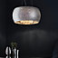 Gigi Silver Effect Glass with Clear Glass Droplets 5 Light Ceiling Pendant
