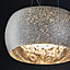 Gigi Silver Effect Glass with Clear Glass Droplets 5 Light Ceiling Pendant