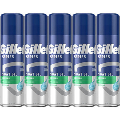 Gillette series shave gel with sensitive skin for aloe x 5