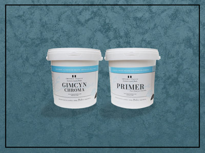 Gimcyn Chroma - Textured, Intense Metallic Wall Paint Bundle. Includes Paint and Primer - Covers 5SQM - In Colour APATITE