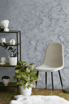 Gimcyn Chroma - Textured, Intense Metallic Wall Paint Bundle. Includes Paint and Primer - Covers 5SQM - In Colour LARIMAR