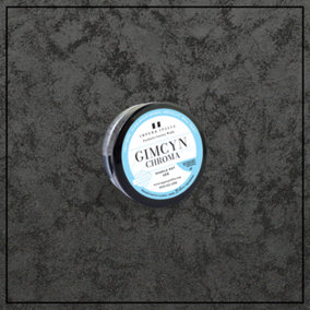 Gimcyn Chroma - Textured, Intense Metallic Wall Paint Sample Pot. Includes 50g of Paint - Covers 0.25SQM - In Colour BLACK ONYX