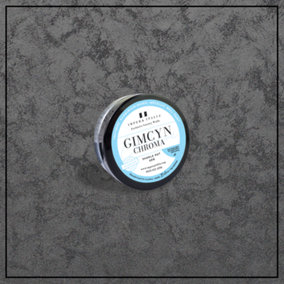 Gimcyn Chroma - Textured, Intense Metallic Wall Paint Sample Pot. Includes 50g of Paint - Covers 0.25SQM - In Colour GRAPHITE