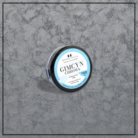 Gimcyn Chroma -Textured, Intense Metallic Wall Paint Sample Pot. Includes 50g of Paint - Covers 0.25SQM- In Colour GREY DIAMOND