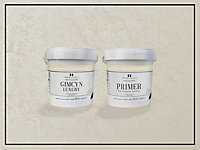 Gimcyn Luxury- Textured, Metallic, Iridescent Wall Paint Bundle. Includes Paint and Primer - Covers 5SQM - In Colour ANDALUSITE