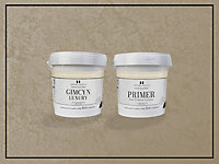 Gimcyn Luxury- Textured, Metallic, Iridescent Wall Paint Bundle. Includes Paint and Primer - Covers 5SQM - In Colour AXINITE