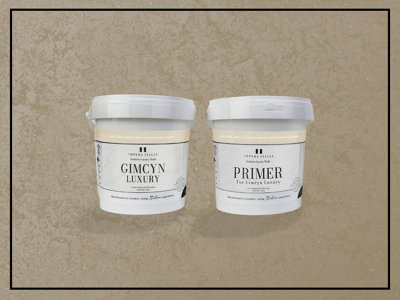 Gimcyn Luxury- Textured, Metallic, Iridescent Wall Paint Bundle. Includes Paint and Primer - Covers 5SQM - In Colour AXINITE